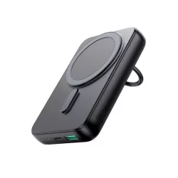   Încărcător de urgență JOYROOM Priză tip C (10000mAh, 20W, wireless, încărcător rapid PD, MagSafe, suport) NEGRU