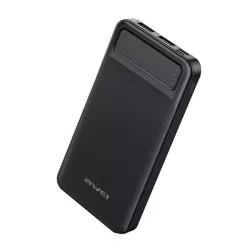   Încărcător de urgență AWEI P5K 2 USB+2 prize de tip C (10000mAh, 22,5W, încărcător rapid PD) NEGRU