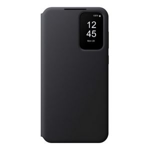 Husă SAMSUNG în picioare (FLIP activ, deschidere laterală, față transparentă) NEGRU Samsung Galaxy A55 5G (SM-A556)