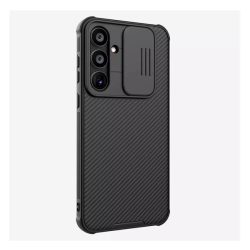   HUSĂ! - NILLKIN CAMSHIELD PRO plastic protecțiede telefon (cadru de silicon, rezistent la șocuri, protecțiede cameră, cu dungi) negru Samsung Galaxy A55 5G (SM-A556)