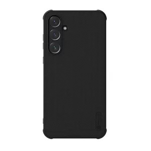 HUSĂ! - Protector de telefon din plastic NILLKIN SUPER FROSTED PRO MAGNETIC (magnetic, rezistent la impact, cauciucat) NEGRU Samsung Galaxy A55 5G (SM-A556)