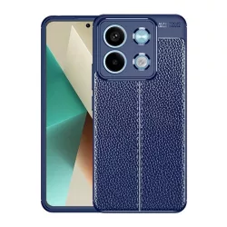   HUSĂ! - Husă silicon pentru telefon (rezistent la șocuri, efect de piele, model de cusături) CUTTING albastruXiaomi Redmi Note 13 5G
