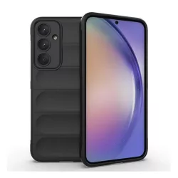   HUSĂ! - Husă silicon pentru telefon (rezistent la șocuri, protecție cameră, 3D) negru Samsung Galaxy A55 5G (SM-A556)