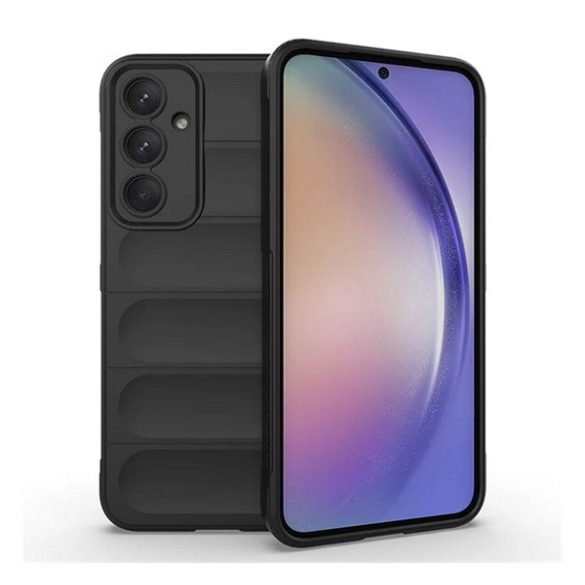 Husă silicon pentru telefon (rezistent la șocuri, protecție cameră, 3D) negru Samsung Galaxy A55 5G (SM-A556)