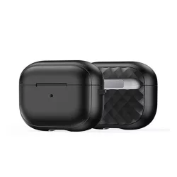   Husa din silicon DUX DUCIS PECC (rezistenta la socuri, carabina, romb) NEGRA Apple AirPods Pro 2