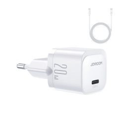   Încărcător JOYROOM MINI priză tip C (20W, încărcător rapid PD + cablu tip C) ALB
