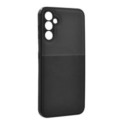   HUSĂ! - Protectie din plastic pentru telefon (cadru din silicon, rezistenta la impact, magnetic, spate cu efect piele, dungi) NEGRU Samsung Galaxy A35 5G (SM-A356)