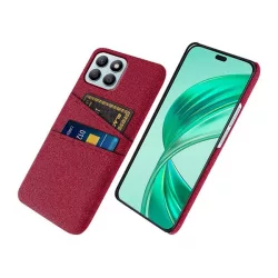   HUSĂ! - Protectie din plastic pentru telefon (rezistenta la impact, suport card, efect textil) RED Honor X8b