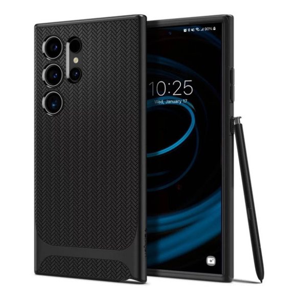 SPIGEN NEO HYBRID Husă silicon pentru telefon (rezistent la șocuri, bubble heel, cadru din plastic, diamant) negru Samsung Galaxy S24 Ultra (SM-S928)