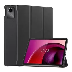   Carcasa in picioare, efect piele (FLIP activ, deschidere laterala, TRIFOLD, suport desktop) NEGRU Lenovo Tab M11 (TB330)