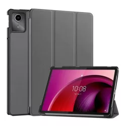   Carcasă în picioare, efect piele (FLIP activ, deschidere laterală, TRIFOLD, suport de birou) GR ÎNCHIS Lenovo Tab M11 (TB330)