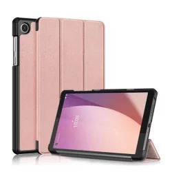   Husă stativă, efect piele (FLIP, deschidere laterală, TRIFOLD, suport pentru birou) GOLDEN RUSAL Lenovo Tab M8 Gen4 (TB300F) WIFI, Tab M8 Gen4 (TB300X) LTE