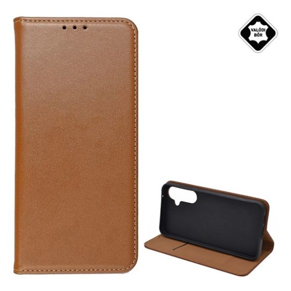 HUSĂ! - Husă în picioare, piele naturală (FLIP, deschidere laterală, suport de birou) MARO Samsung Galaxy A55 5G (SM-A556)