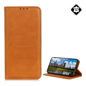 Husă stativă, piele naturală (FLIP, deschidere laterală, desktop, premium) NARANSSÁRGA Honor Magic6 Lite 5G