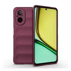   HUSĂ! - Protectie din silicon pentru telefon (rezistenta la socuri, protectie camera, 3D) BURGUNDY Realme C67 4G