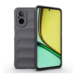   HUSĂ! - Protectie din silicon pentru telefon (rezistenta la socuri, protectie camera, 3D) DARK GREY Realme C67 4G