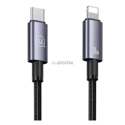   Cablu de date USAMS U82 (Tip-C - Lightning, 30W, încărcător rapid PD, 25cm, șiret)