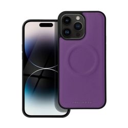   HUSĂ! - Protector de telefon din silicon ROAR MAG MORNING (efect piele ECO, interior pluș din microfibră, MagSafe) PURPLE Apple iPhone 15 Pro