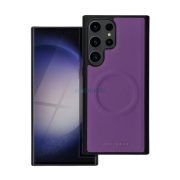   Protector de telefon din silicon ROAR MAG MORNING (efect piele ECO, interior pluș din microfibră, MagSafe) PURPLE Samsung Galaxy S23 Ultra (SM-S918)