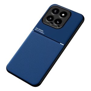 HUSĂ! - protecțiede telefon din plastic (cadru din silicon, rezistent la impact, magnetic, spate cu efect de piele, cu dungi) CUTTING BLOCK Xiaomi 14 5G