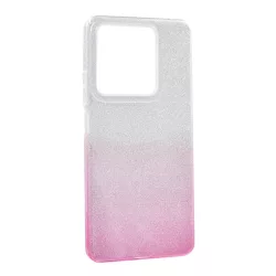   HUSĂ! - Protectie de telefon din silicon (interior din plastic, spate lucios) TRANSPARENT/ROZ Xiaomi Redmi Note 13 5G