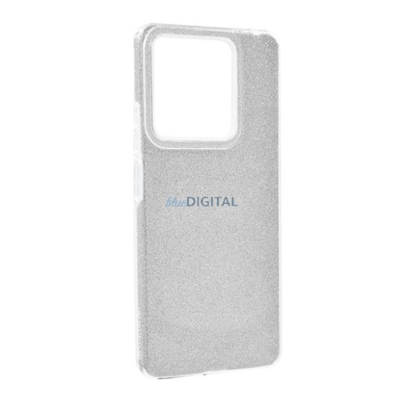 Silicon protector de telefon (interior din plastic, spate lucios) Argintiu Xiaomi Poco X6, Redmi Notă 13 Pro 5G