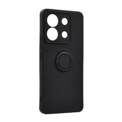  HUSĂ! - Husă silicon pentru telefon (inel de montare, microfibră pluș interior, magnetic, protecțiede cameră) negru Xiaomi Redmi Note 13 Pro 5G