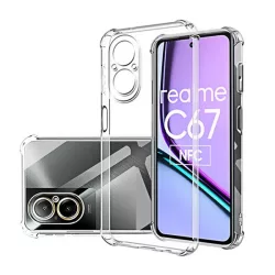   HUSĂ! - Protectie din silicon pentru telefon (rezistenta la impact, colt cu perna de aer) TRANSPARENT Realme C67 4G