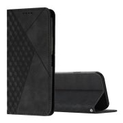   Husă stativă cu efect de piele (FLIP, deschidere laterală, desktop, diamant 3D, premium) negru Xiaomi Poco X6 Pro 5G