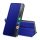 Carcasă în picioare, efect textil (FLIP activ, deschidere laterală, suport de birou, husă Smart View) ALBASTRU ÎNCHIS Samsung Galaxy A05s (SM-A057F)