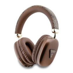   Căști bluetooth GUESS PU LEATHER 4G TRIANGLE LOGO STEREO (v5.3, microfon, filtru de zgomot, IPX4 rezistent la apă) MARO