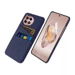   HUSĂ! - Protectie din plastic pentru telefon (rezistenta la impact, suport card, efect textil) BLUE INCHIS OnePlus 12R 5g