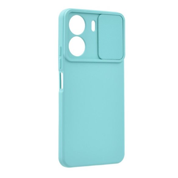 Protector de telefon din silicon (mat, interior din microfibra de pluș, protector pentru cameră) VERDE MENTĂ Xiaomi Redmi 13C