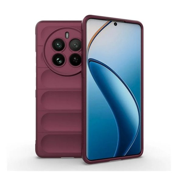 Protectie din silicon pentru telefon (rezistenta la socuri, protectie camera, 3D) BURGUNDY Realme 12 Pro Plus, 12 Pro