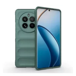   HUSĂ! - Protectie din silicon pentru telefon (rezistenta la socuri, protectie camera, 3D) VERDE INCHIS Realme 12 Pro, Realme 12 Pro+