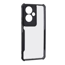   HUSĂ! - Protectie din silicon pentru telefon (rezistenta la impact, colt cu perna de aer, spate acrilic, protectie pentru camera) NEGRU Oppo A79