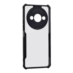   HUSĂ! - Protectie din silicon pentru telefon (rezistenta la impact, colt cu perna de aer, spate acrilic, protectie camera) NEGRU Redmi A3