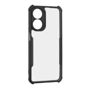 HUSĂ! - Protectie din silicon pentru telefon (rezistenta la impact, colt cu perna de aer, spate acrilic, protectie camera) NEGRU OPPO A78
