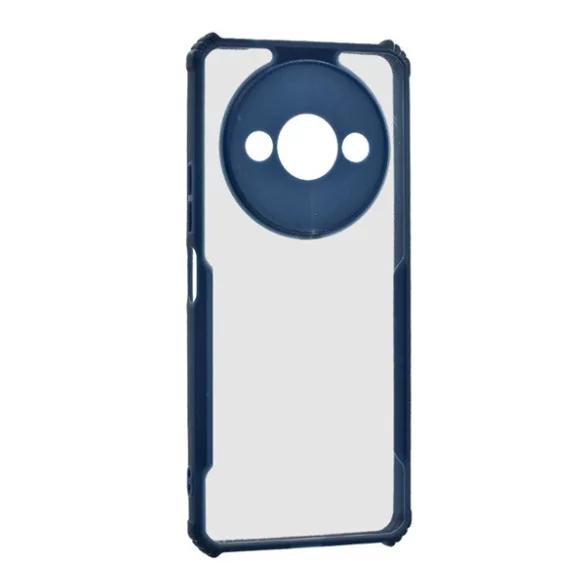 HUSĂ! - Protectie din silicon pentru telefon (rezistenta la impact, colt cu perna de aer, spate acrilic, protectie pentru camera) ALBASTRU INCHIS Redmi A3