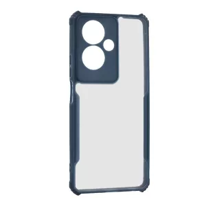 HUSĂ! - Protectie din silicon pentru telefon (rezistenta la impact, colt cu perna de aer, spate acrilic, protectie pentru camera) ALBASTRU INCHIS Oppo A79