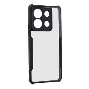 Protectie din silicon pentru telefon (rezistenta la impact, colt cu perna de aer, spate acrilic, protectie camera) NEGRU Xiaomi Poco X6 5G, Redmi Note 13 Pro 5G