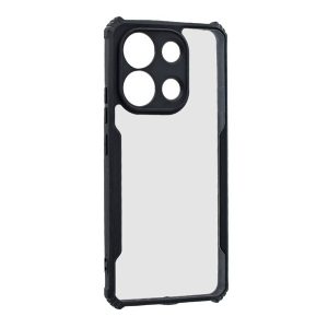 Protectie din silicon pentru telefon (rezistenta la impact, colt cu perna de aer, spate acrilic, protectie camera) NEGRU Xiaomi Redmi Note 13 4G