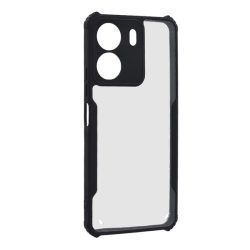   HUSĂ! - Protectie din silicon pentru telefon (rezistenta la impact, colt cu perna de aer, spate acrilic, protectie camera) NEGRU Xiaomi Poco C65, Redmi 13C