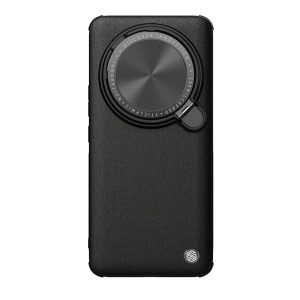 Protectie telefon din plastic NILLKIN CAMSHIELD PROP LEATHER (rezistenta la impact, spate cu efect piele, protectie camera, suport) NEGRU Xiaomi 14 Ultra