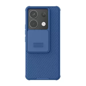 HUSĂ! - Protector de telefon din plastic NILLKIN CAMSHIELD PRO (cadru din silicon, rezistenta la impact, protectie camera, dungi) ALBASTRU INCHIS Xiaomi Poco X6 5G, Redmi Note 13 Pro 5G