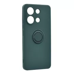  HUSĂ! - Protector de telefon din silicon (inel de fixare, interior din microfibra de pluș, magnetic, protector pentru cameră) VERDE ÎNCHIS Xiaomi Redmi Note 13 4G