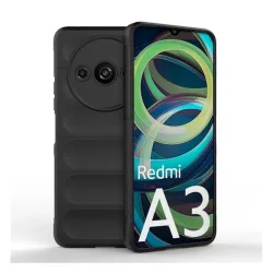   HUSĂ! - Protectie din silicon pentru telefon (rezistenta la socuri, protectie camera, 3D) NEGRU Xiaomi Redmi A3