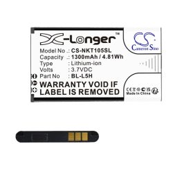   Baterie CAMERON SINO Li-Ion (3.7V / 1300mAh, compatibil cu Nokia BL-L5H) NEGRU Nokia 110 (2023), 105 4G (2023)