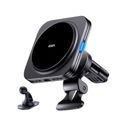   Suport auto ESR HALLOCK QI2 (pentru bord, aerisire, autoadeziv, 360°, 15W, MagSafe, încărcător rapid) NEGRU