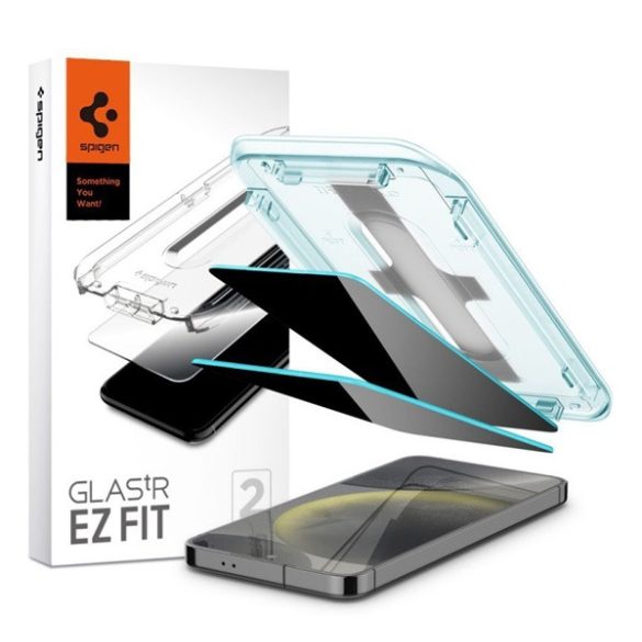 SPIGEN EZ FIT sticla de protectie ecran 2buc (2.5D, protectie intimitate, 0.2mm, 9H) TRANSPARENT Samsung Galaxy S24 (SM-S921)